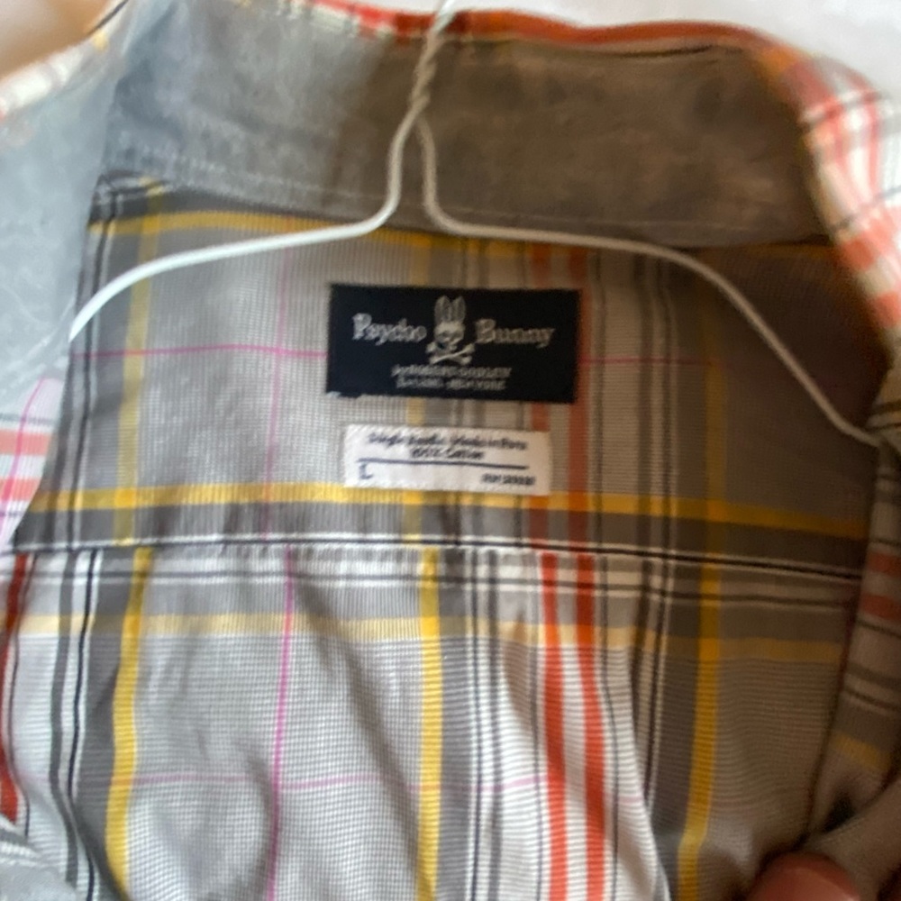 Psycho Bunny Robert Godley Long Sleeve Button Up Large